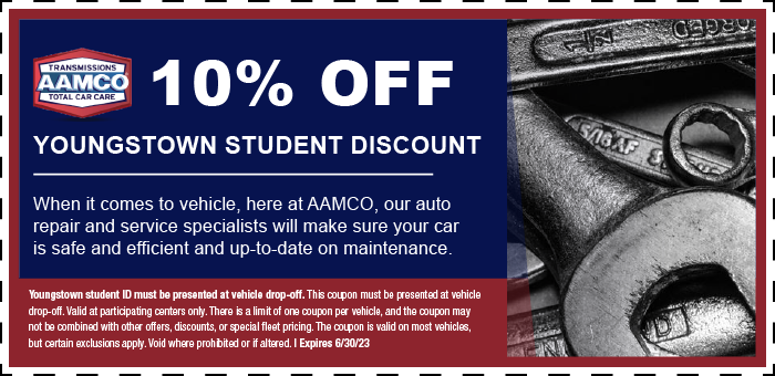 image of student discount coupon with pile of mechanic tools