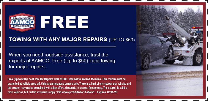 Image of Free Towing With Major Repair Coupon and tow truck