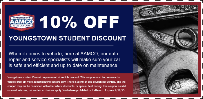 image of student discount coupon with pile of mechanic tools