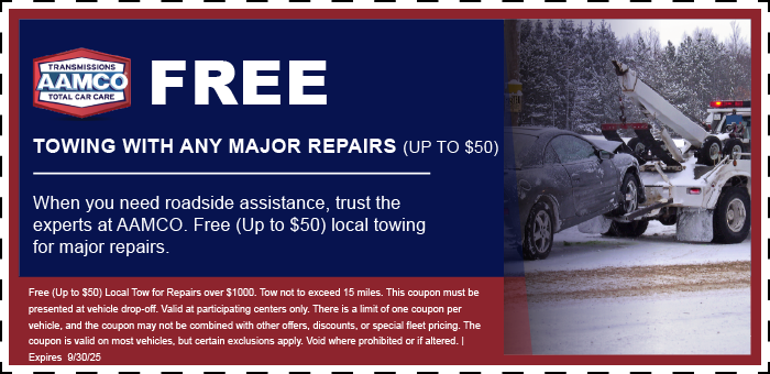 Image of Free Towing With Major Repair Coupon and tow truck